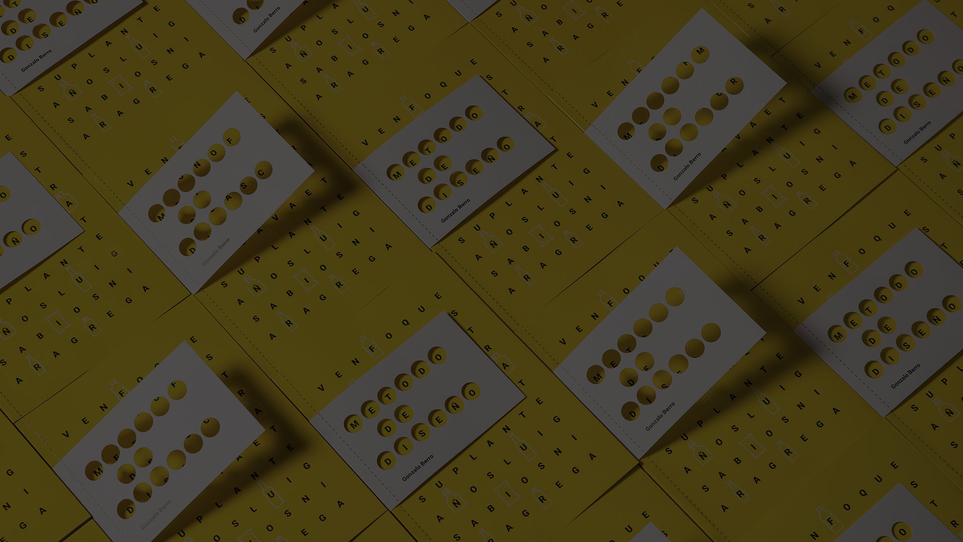 A grid of yellow Braille cards with alphabet letters. Each card features raised dots forming Braille symbols, conveying an organized, educational tone.