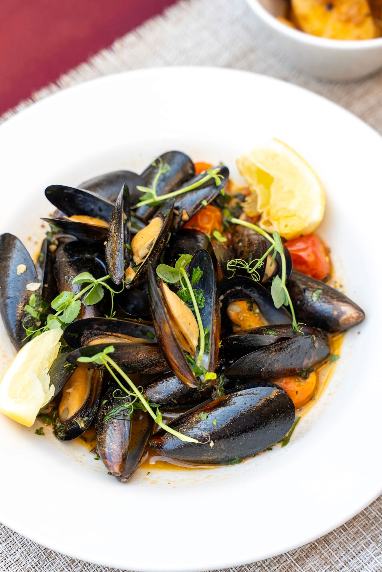 Mussels in white wine and garlic at Gozitan, St Julian’s