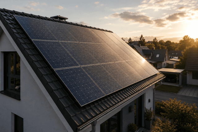 Solaranlage auf einem Wohnhaus