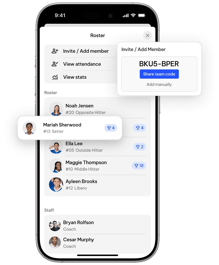 TeamLinkt's Volleyball Team Rosters Tool
