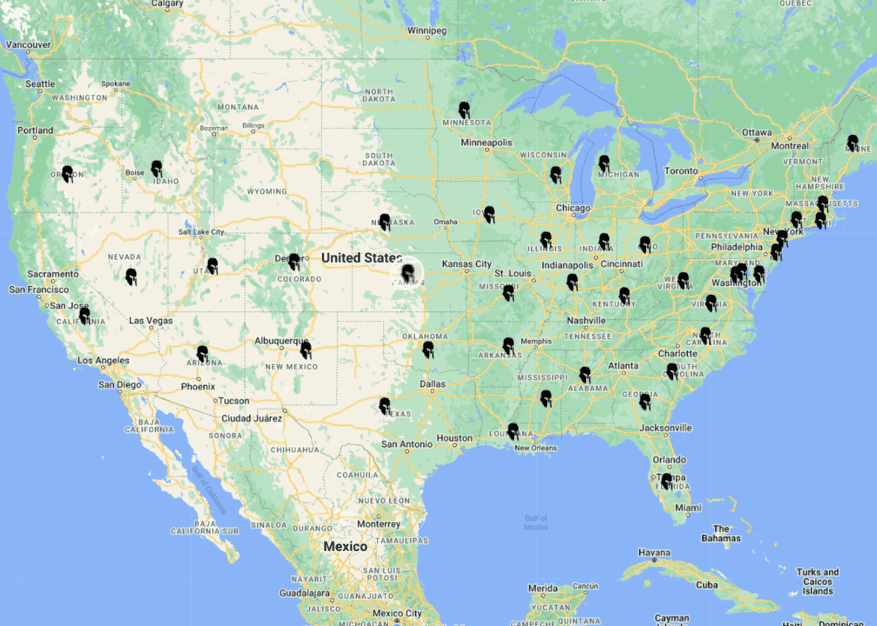 the active moving labor locations in united states