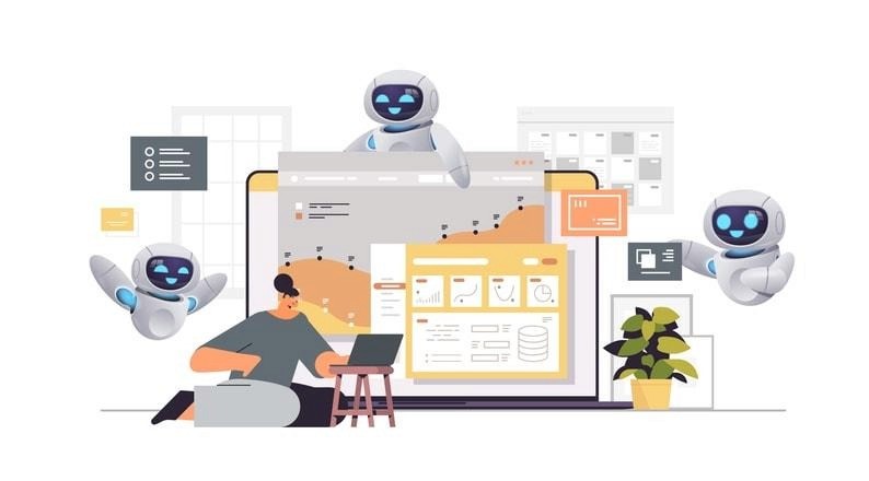 An infographic illustrating how AI enhances cloud computing through automation and efficiency.