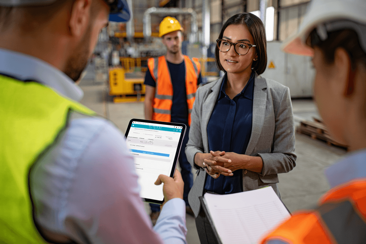 Man using Tyros® mobile app incident module to report and manage security incidents in real time
