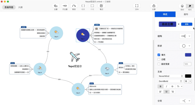 思维导图关键内容标注步骤