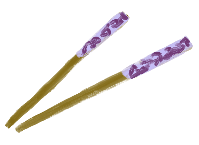 Ilustración de palillos chinos