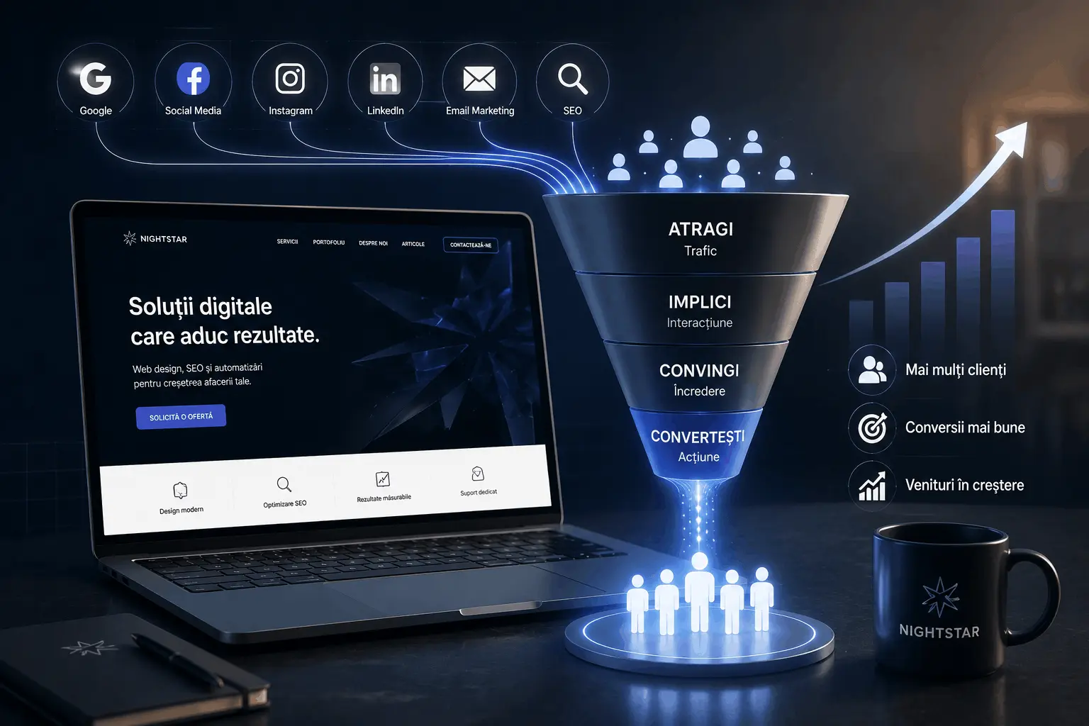 Surse de trafic și optimizarea conversiilor pentru transformarea vizitatorilor website-ului în clienți