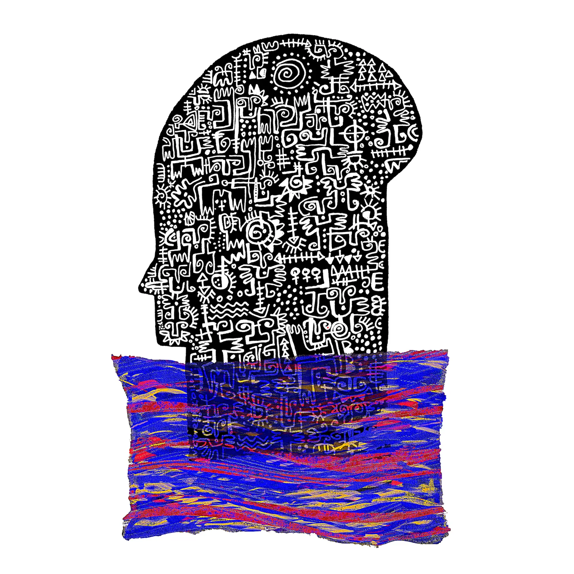 In Deep Water
(2011). Digital drawing
with Adobe Photoshop.
40 in. × 40 in.