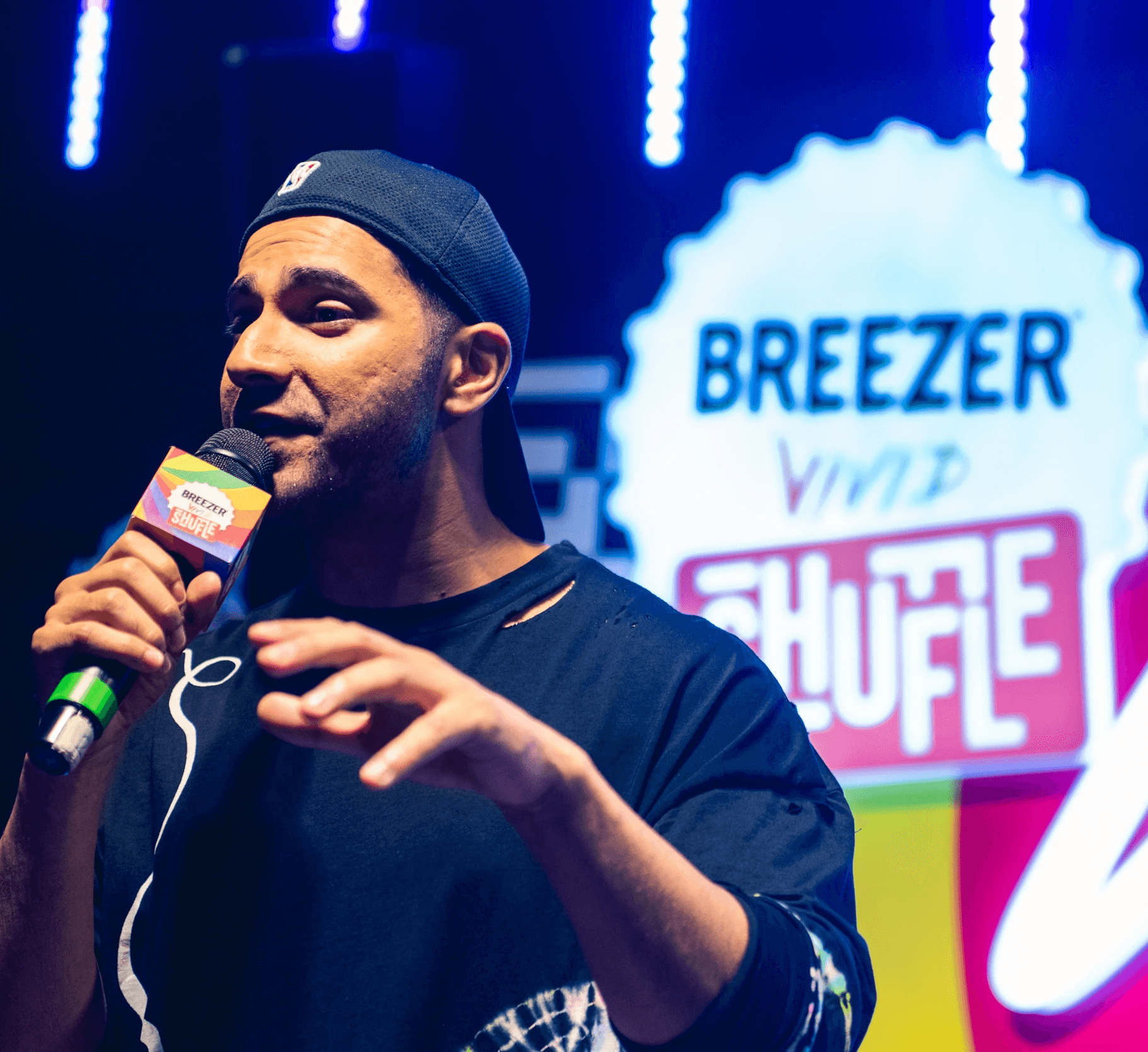 Top view of coffee can mockup with bold black typography on white background