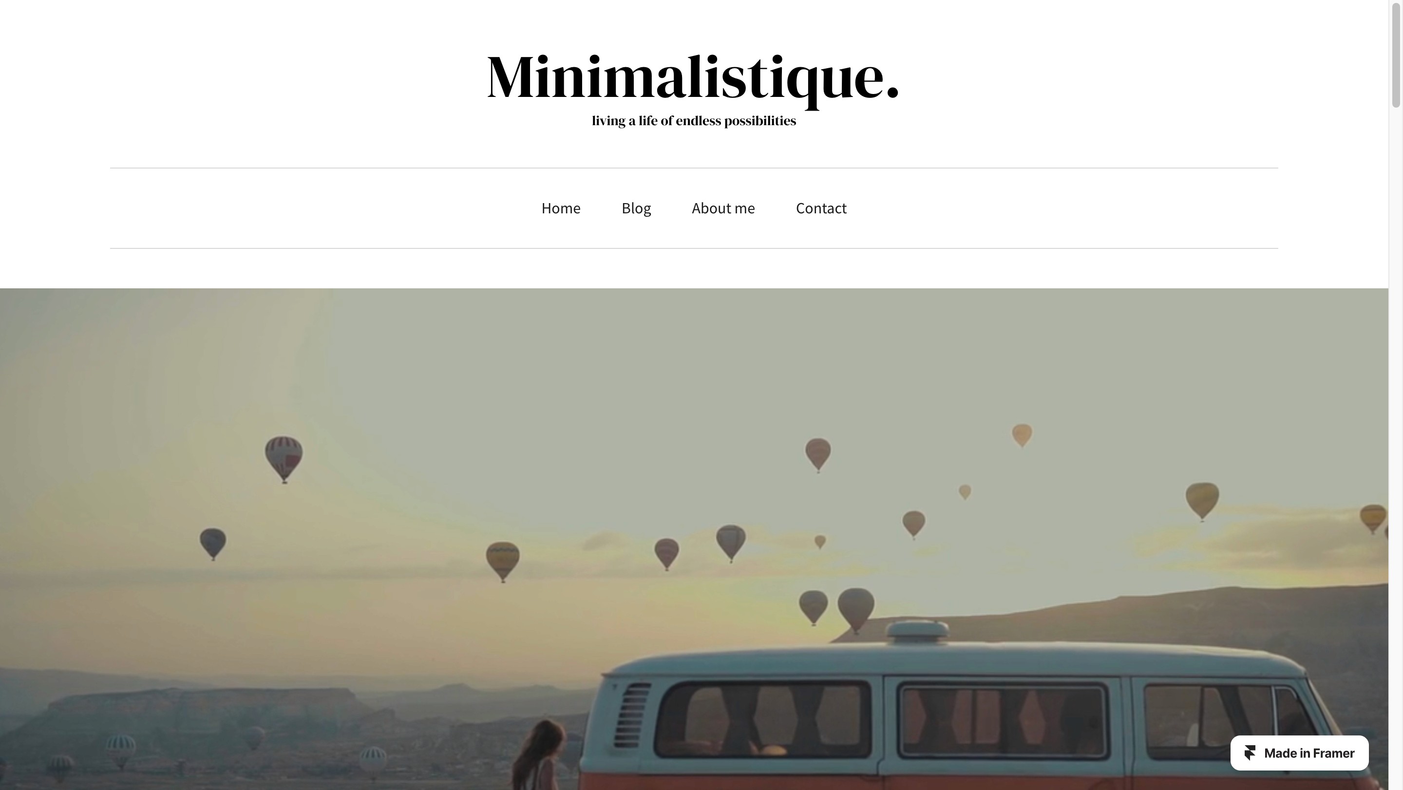 Minimalistique - Blog website template