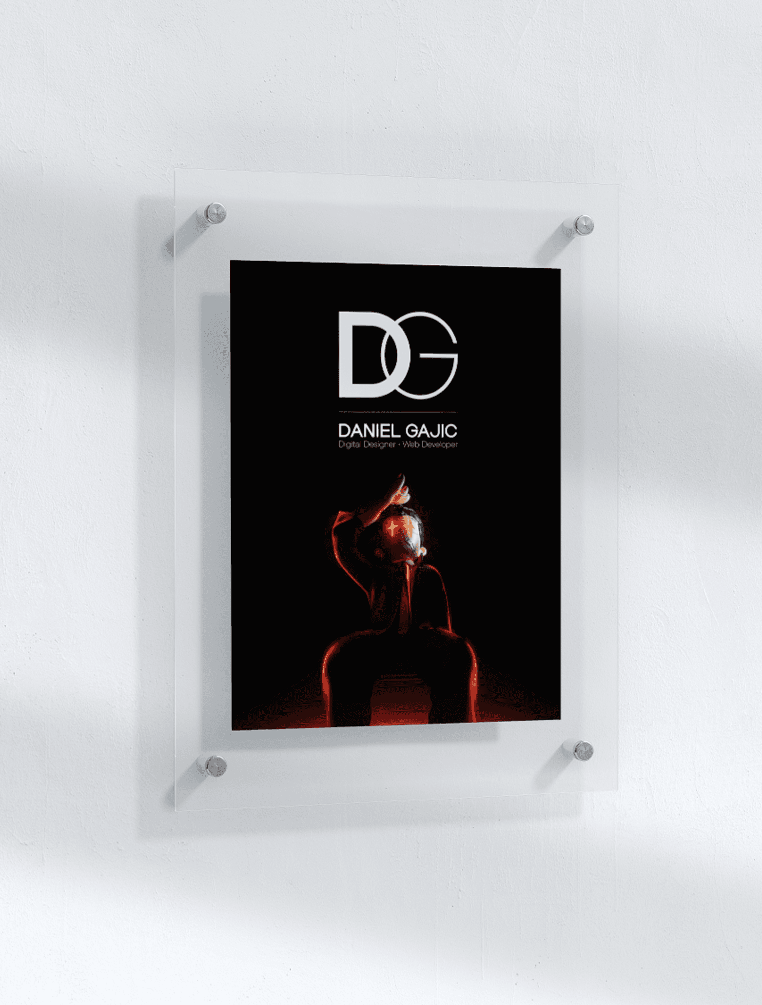 Portrait of portfolio creator – back view