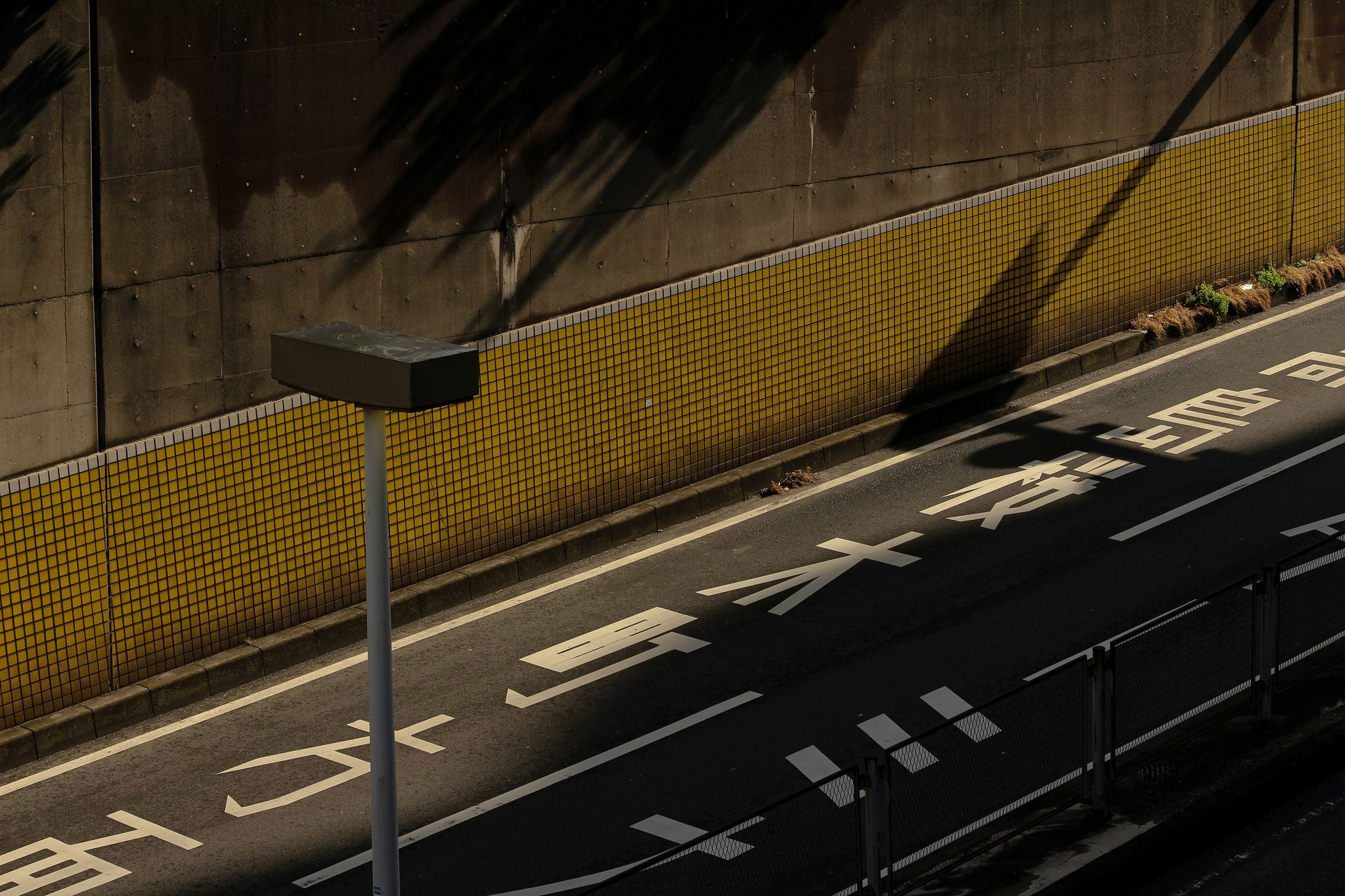 Shadowed Japanese street