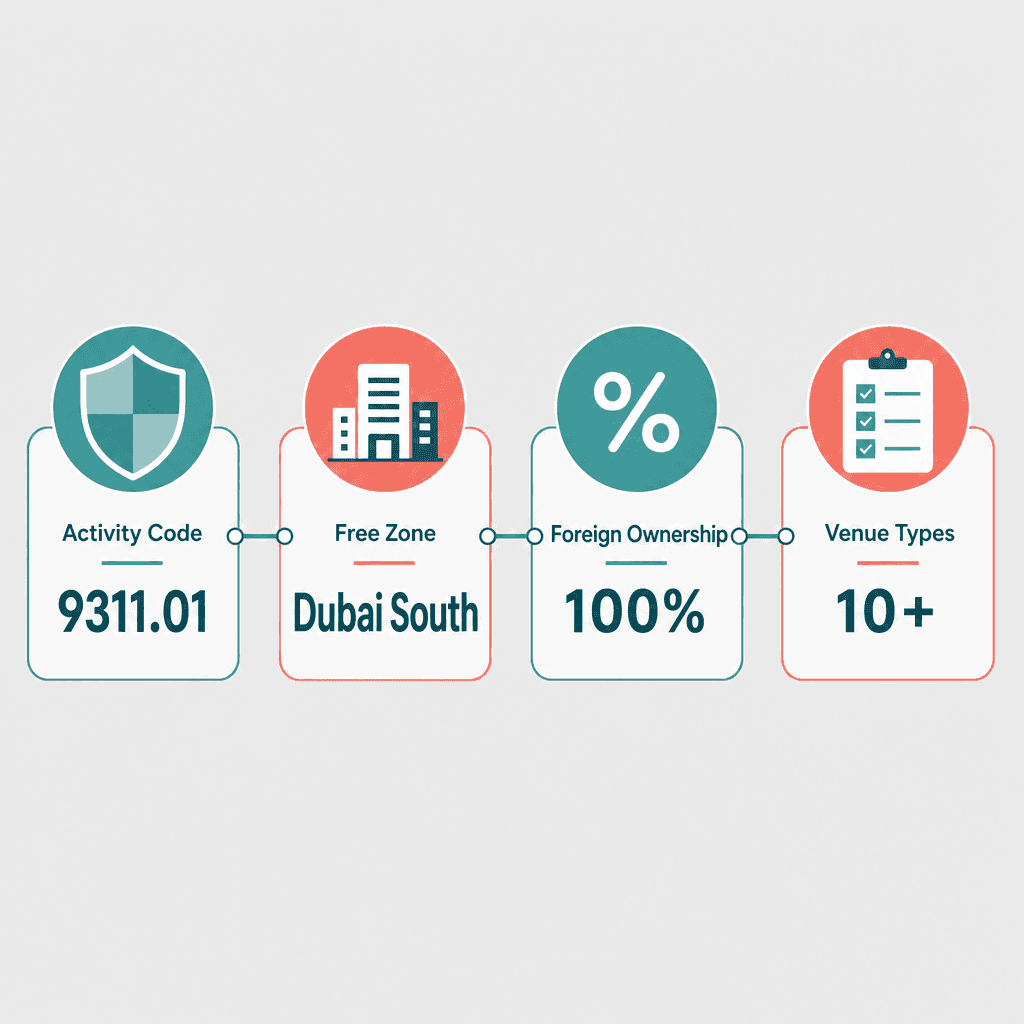 Infographic: Sports Club & Venue Operations Business License in Dubai: Cost and Requirements