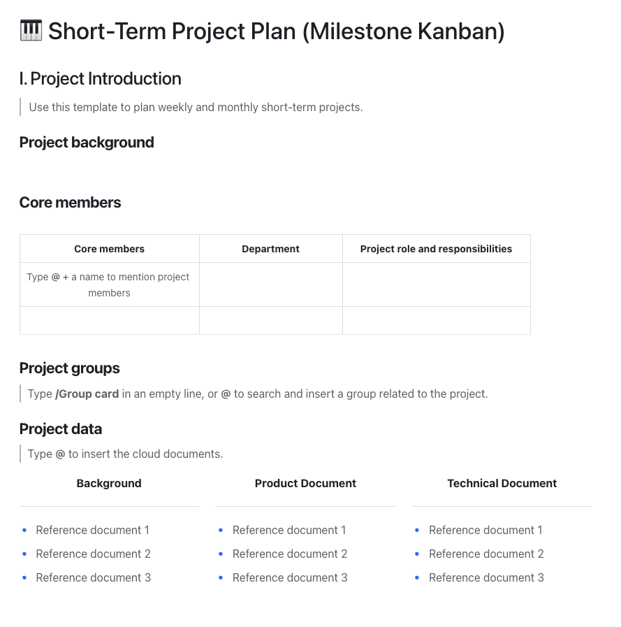 short term project plan template, milestone free template, kanban template