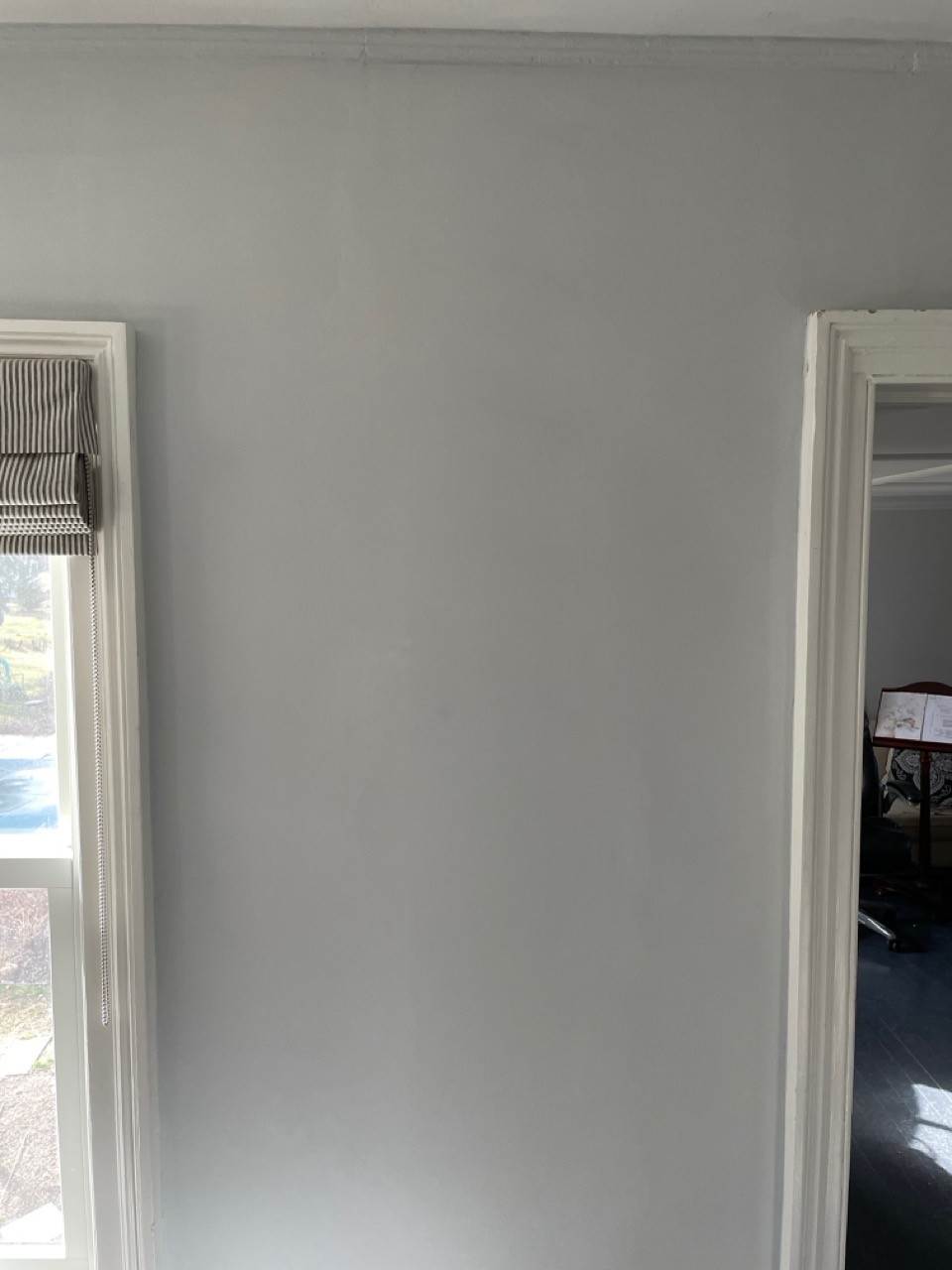 Finished plaster repair after HVAC work