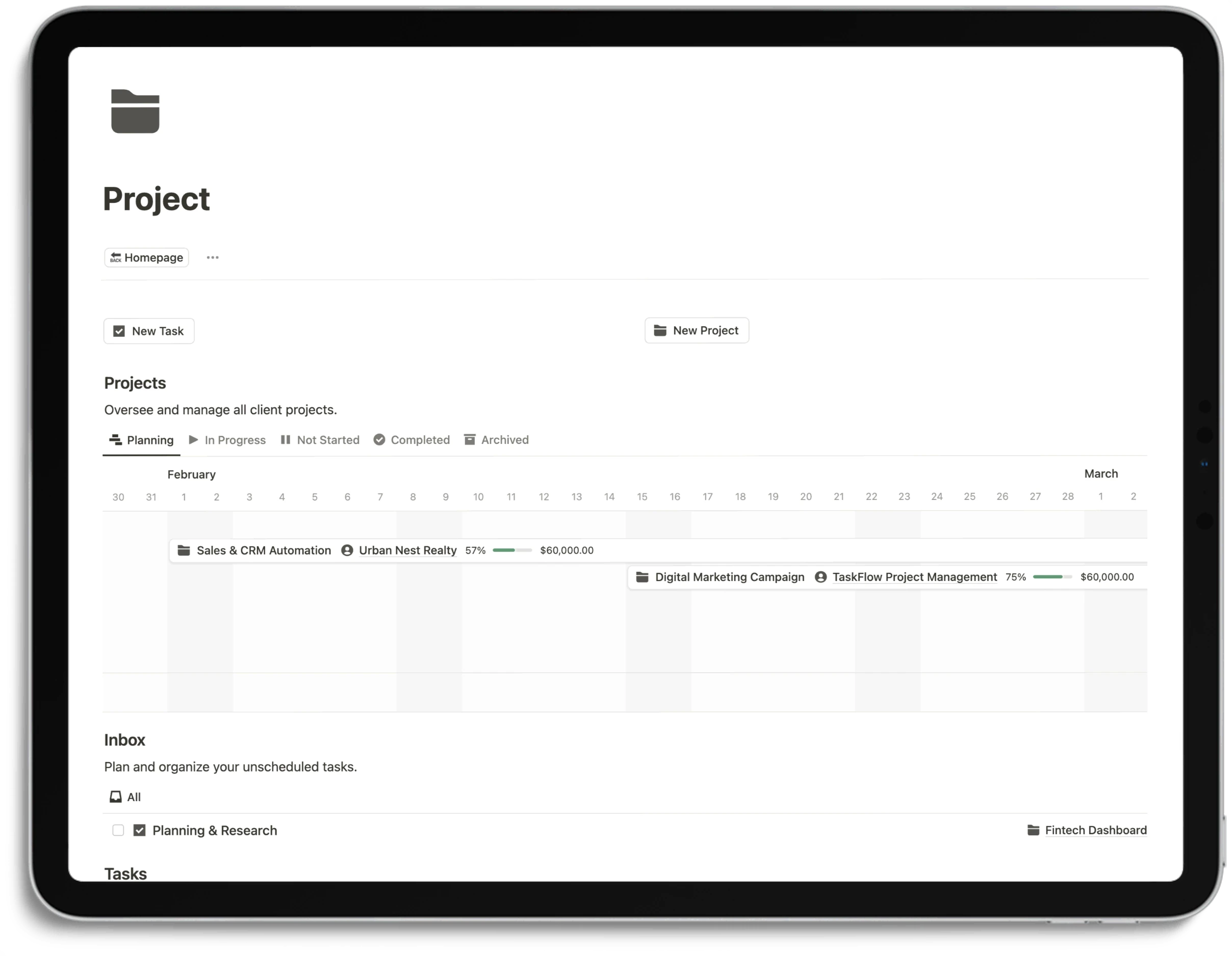 Notion Business Sytem - Project 