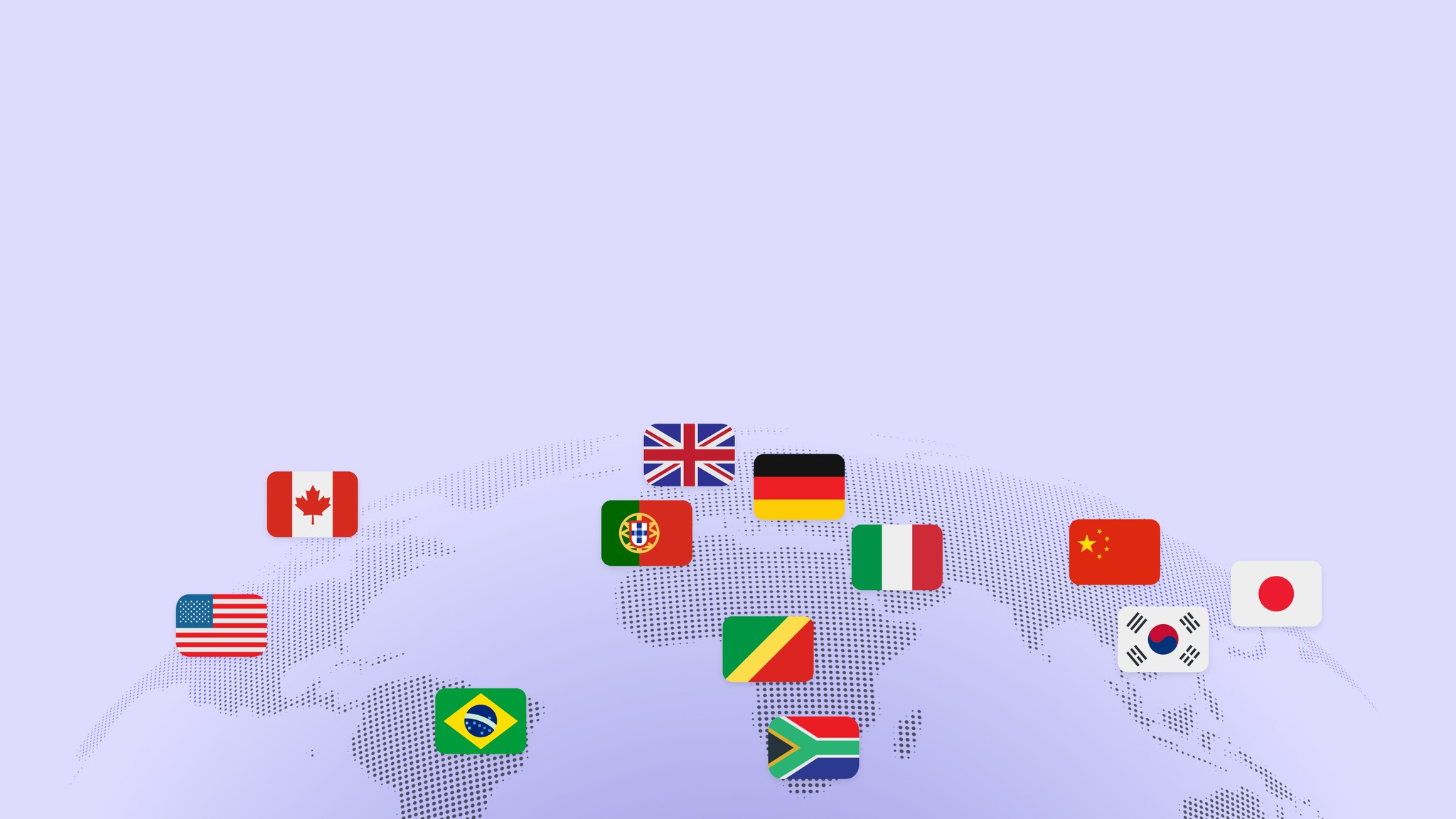 globe with country flags