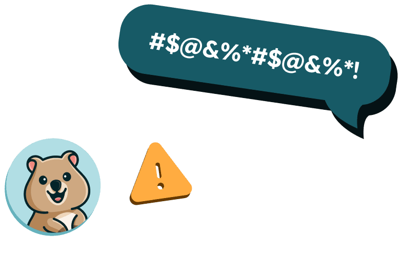 Kiqo mascot flagging in