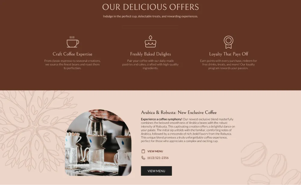 Coffee Shop Website Design