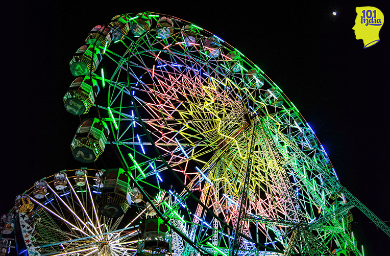 Giant wheels offer a view from the top