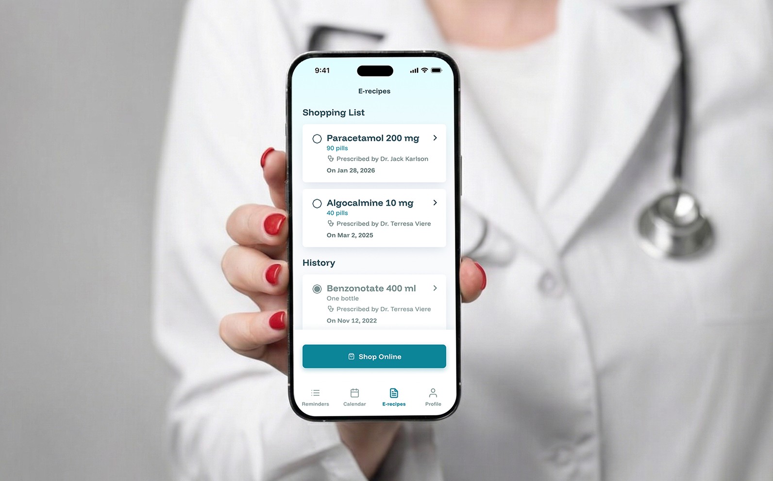  UX/UI design screens for medical app
