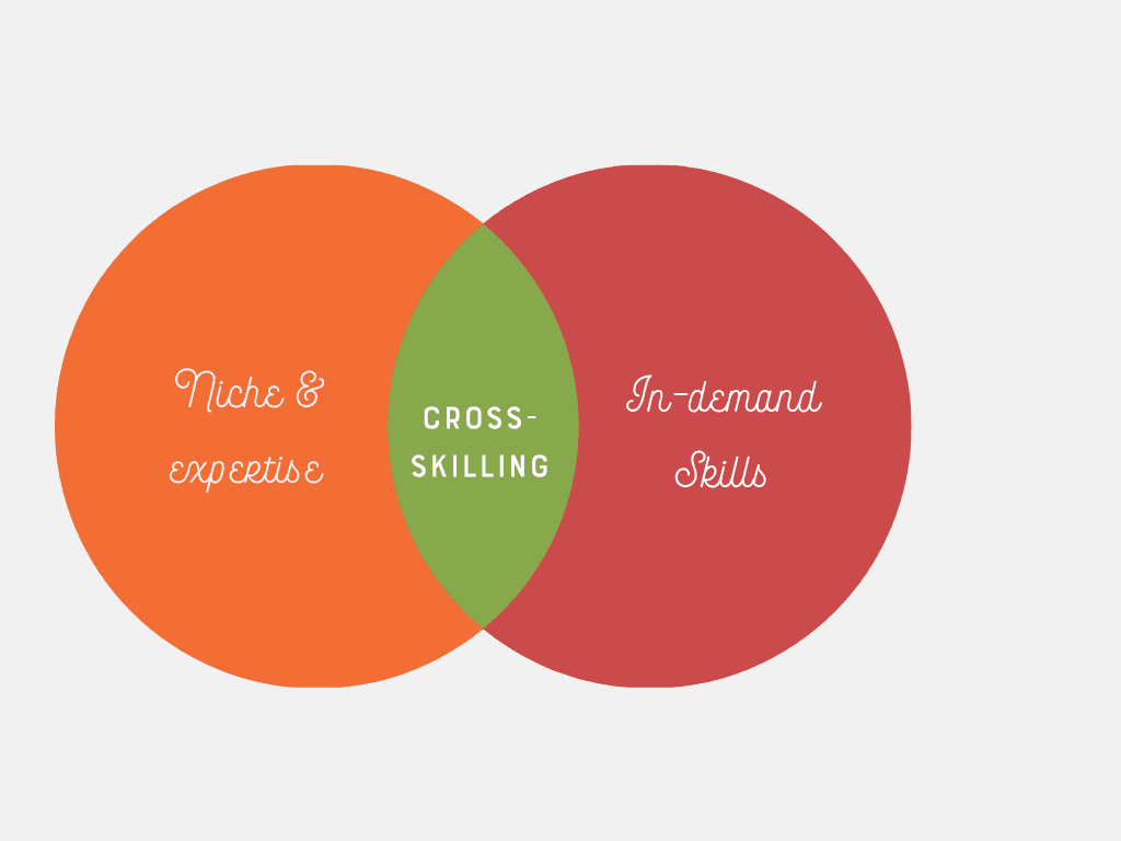 Cross-skilling is the overlap between skills in-demand and your expertise