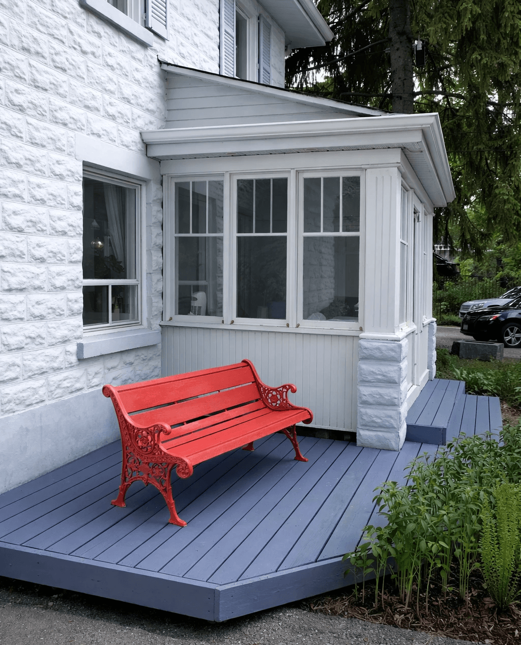After painting front porch and bench exterior vancouver home