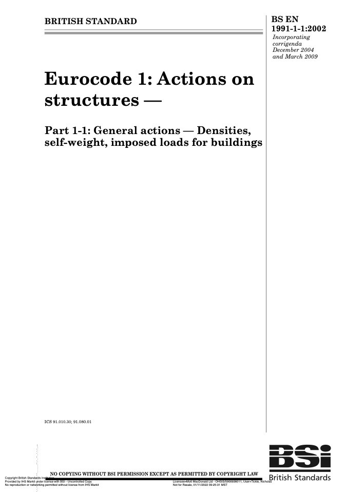 Europe - Eurocode 1