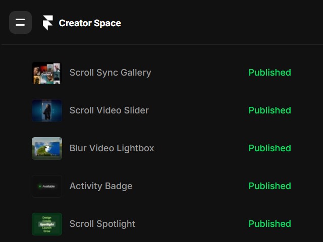 Image illustrant des components Framer