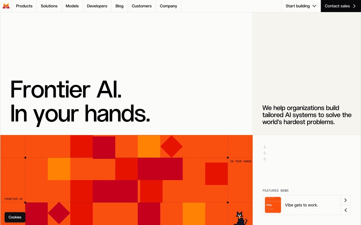 Best AI Startup Websites with Mistral