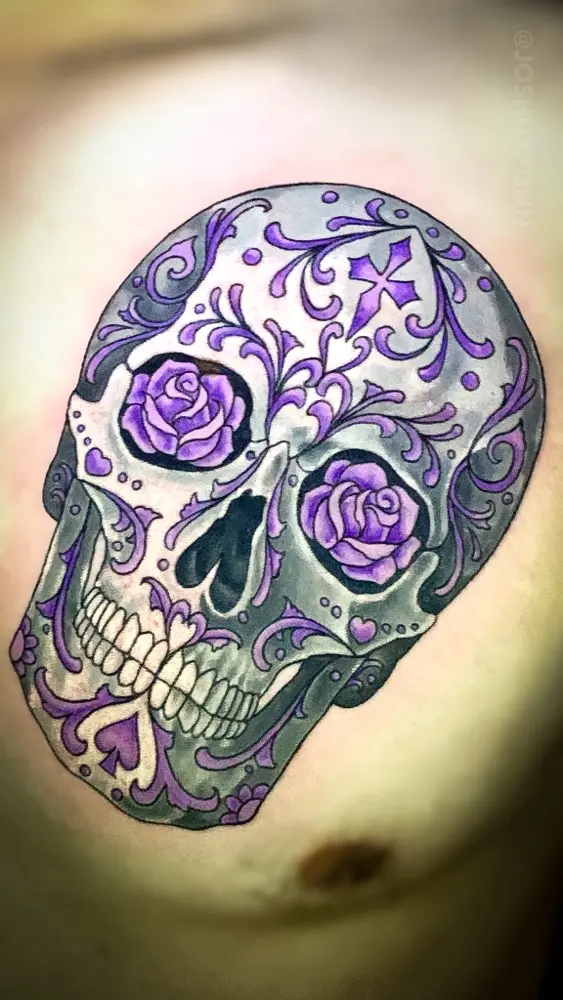 candy skull tattoo