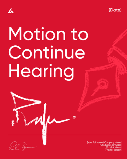 Motion to Continue Hearing