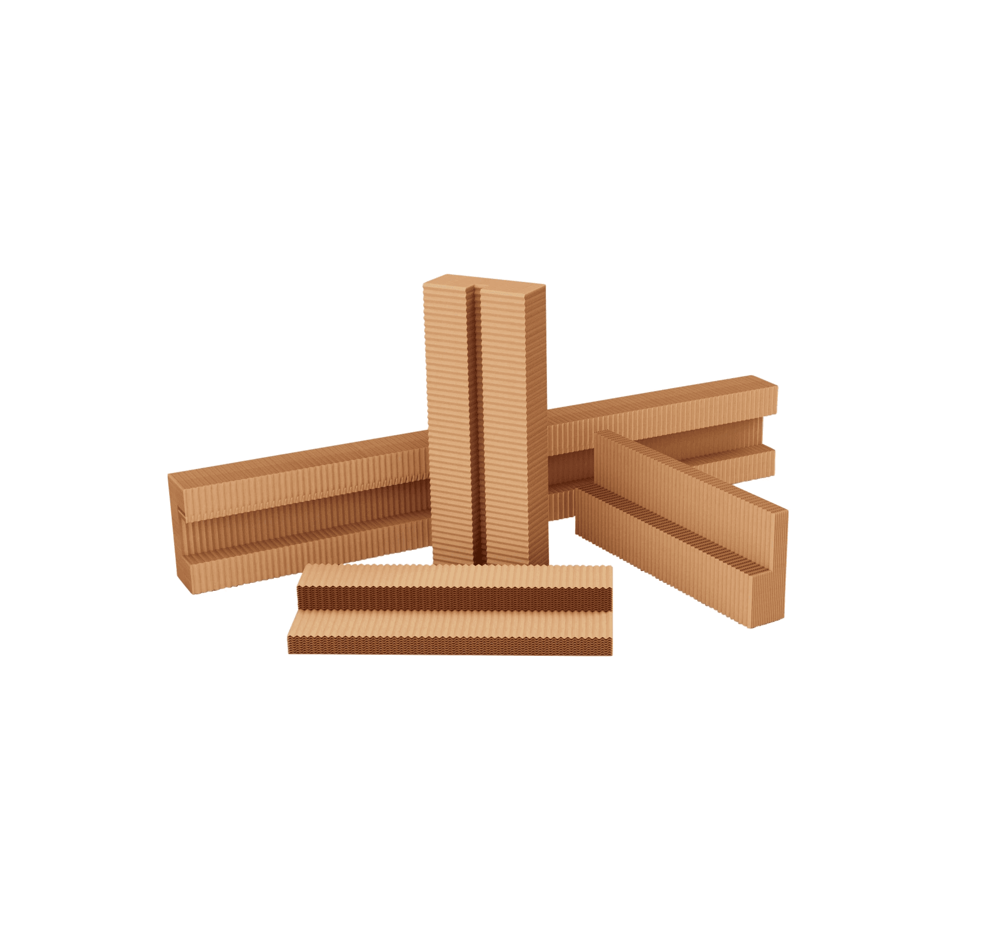 Corrugated cardboard box for protective packaging, secure transport and industrial shipping solutions