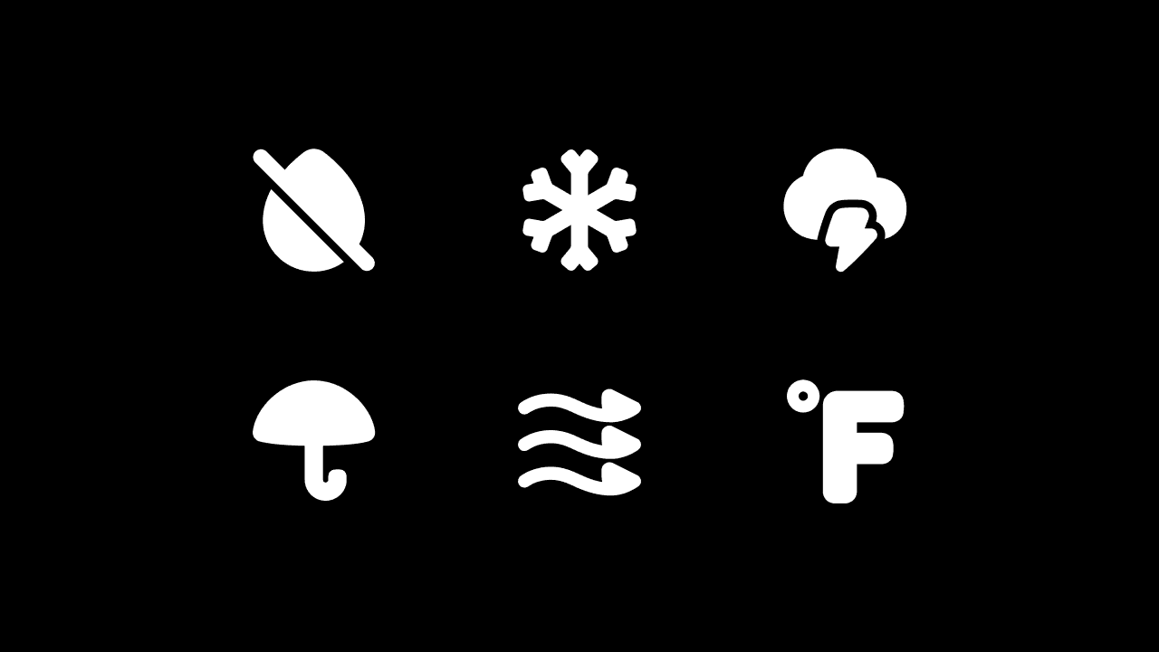 Plump Solid Weather Icon Set