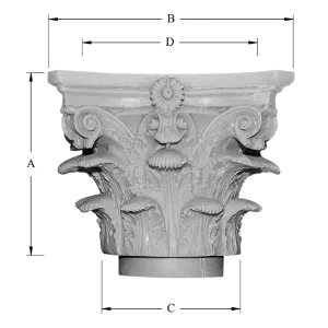 Roman Corinthian Decorative Capital Dimensions