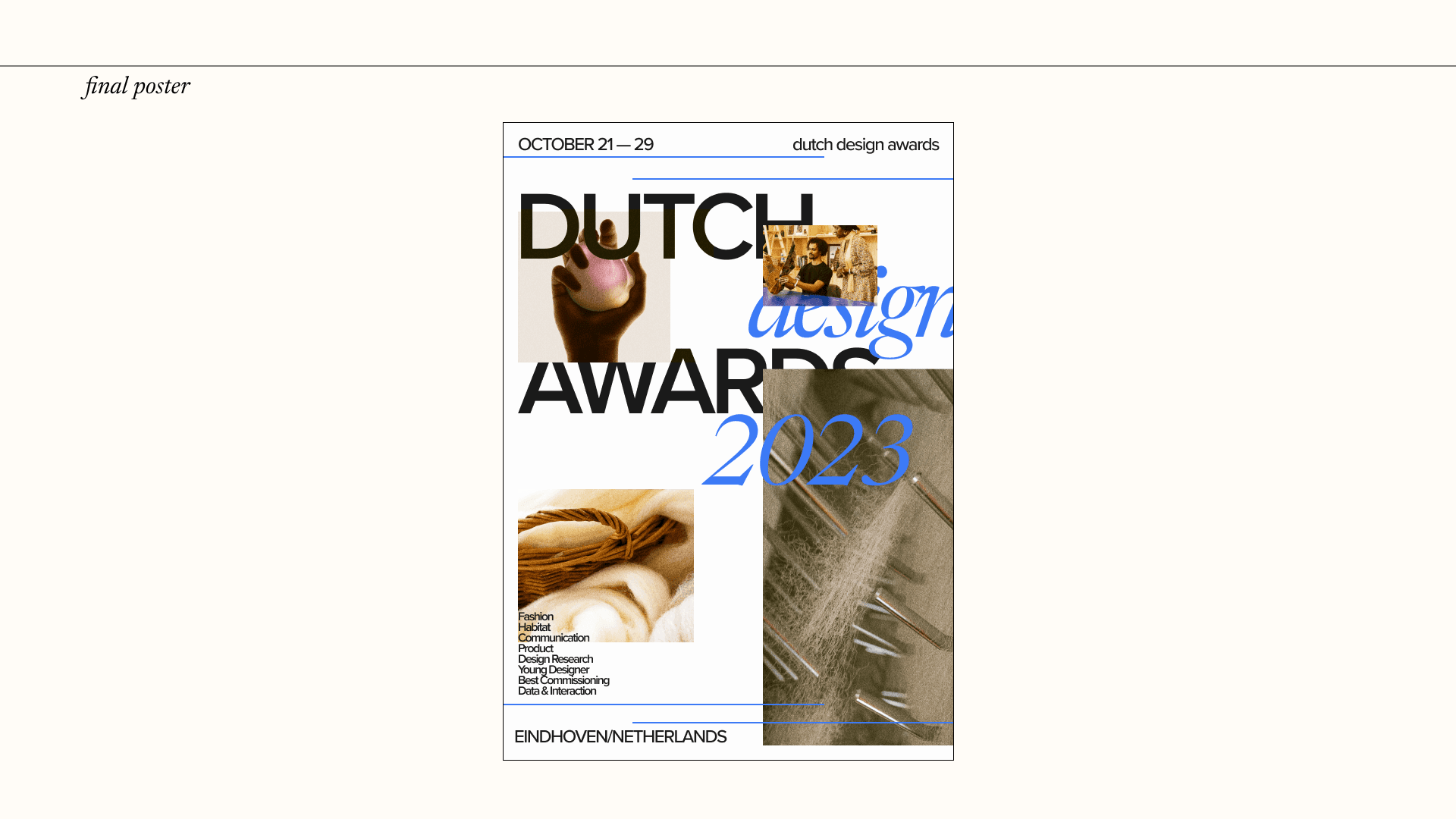 Dutch Design Awards final poster