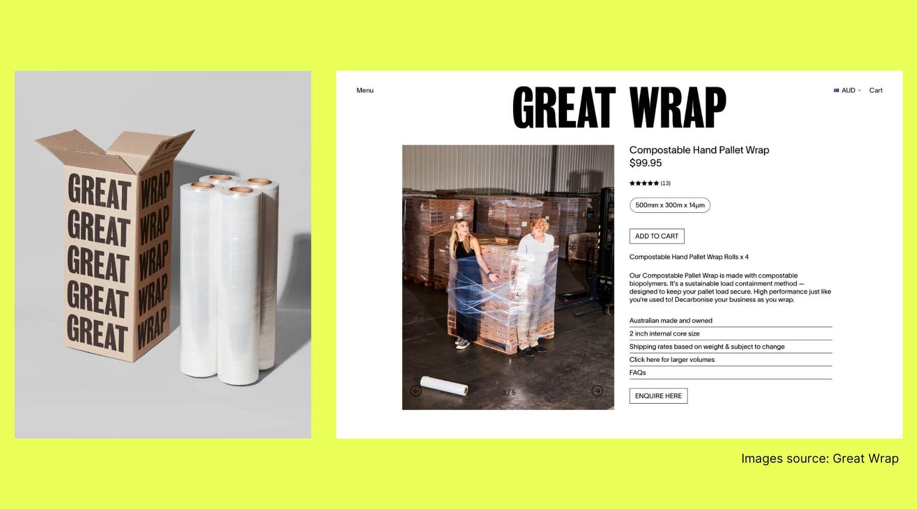 For business - compostable wrap