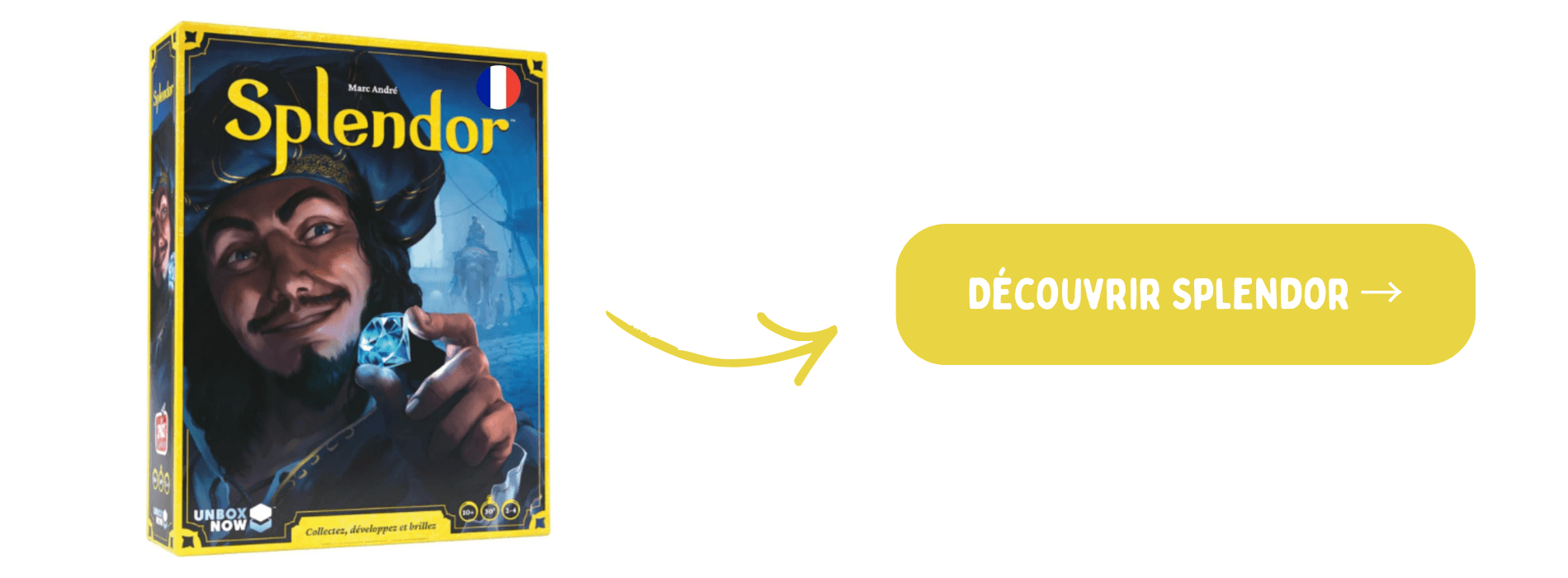 Splendor sur fond blanc et bouton d'achat