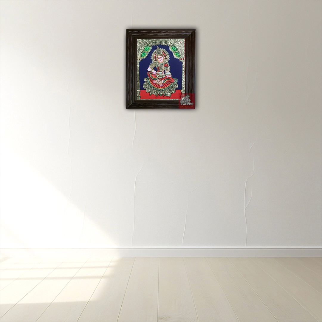 Tanjore Painting of Goddess Annapoorani