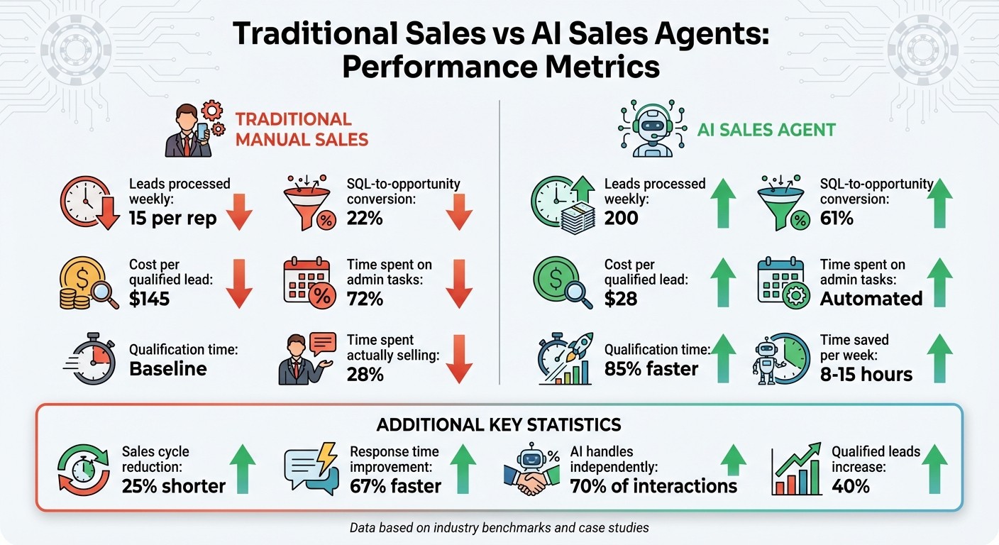 Traditional Sales vs AI Sales Agents Performance Comparison for iGaming
