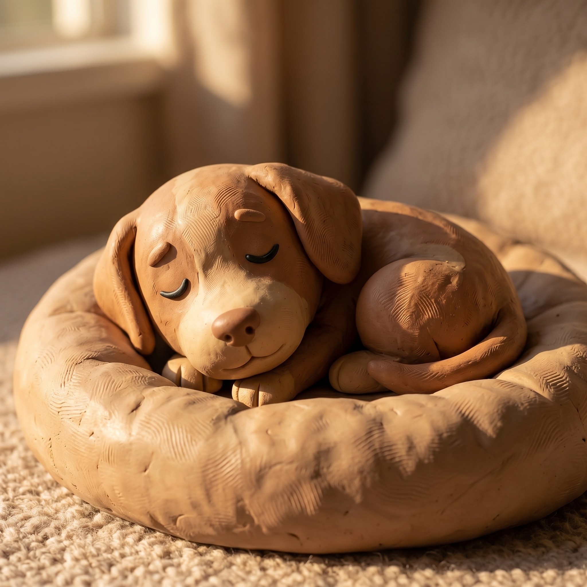 A close-up aesthetic portrait of a cute Cockapoo puppy looking directly at the camera wearing a Nuvorie leather collar