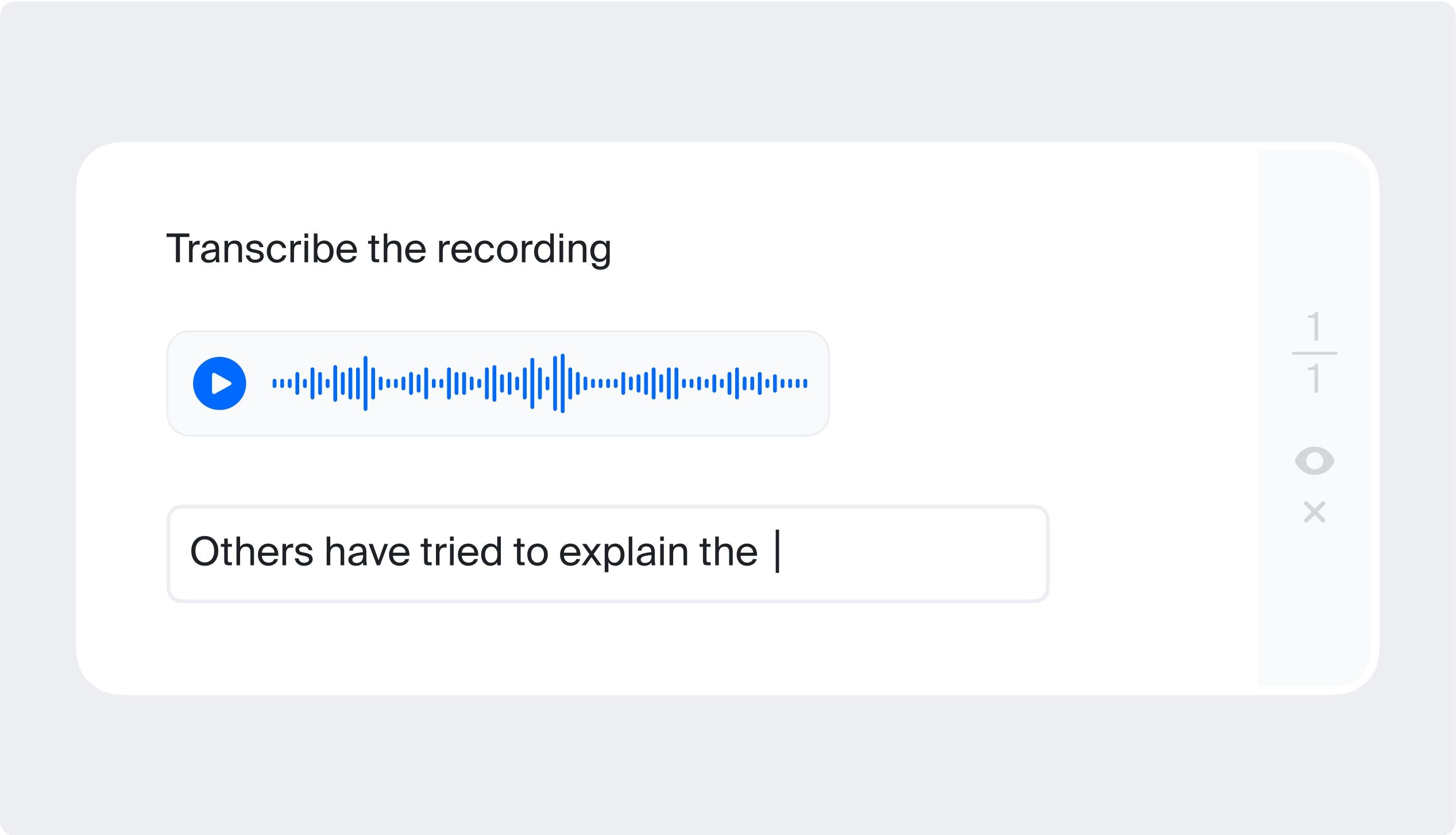 Audio transcription