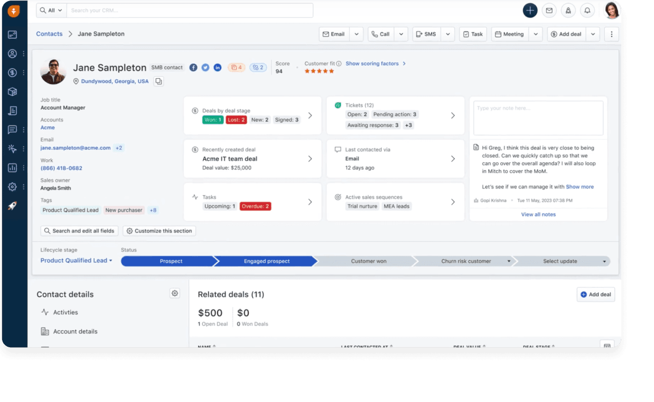 Freashsales demo