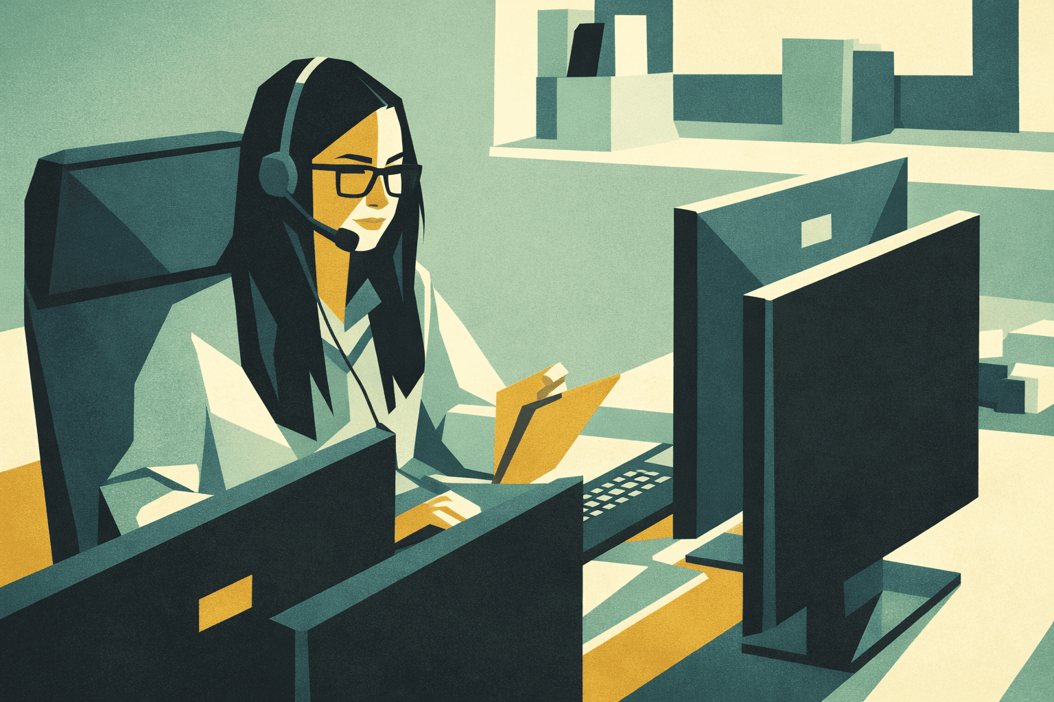 Professionista over 30 al computer con supporto remoto, impegnata a riorganizzare il proprio percorso lavorativo