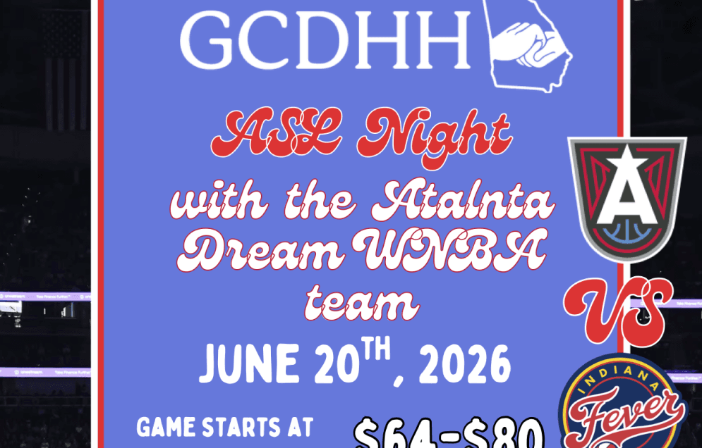 Deaf Social event hosted by GCDHH at Fluffy Fluffy Dessert Cafe, Feb 27, 2026, 6-8 PM in Tucker, GA.