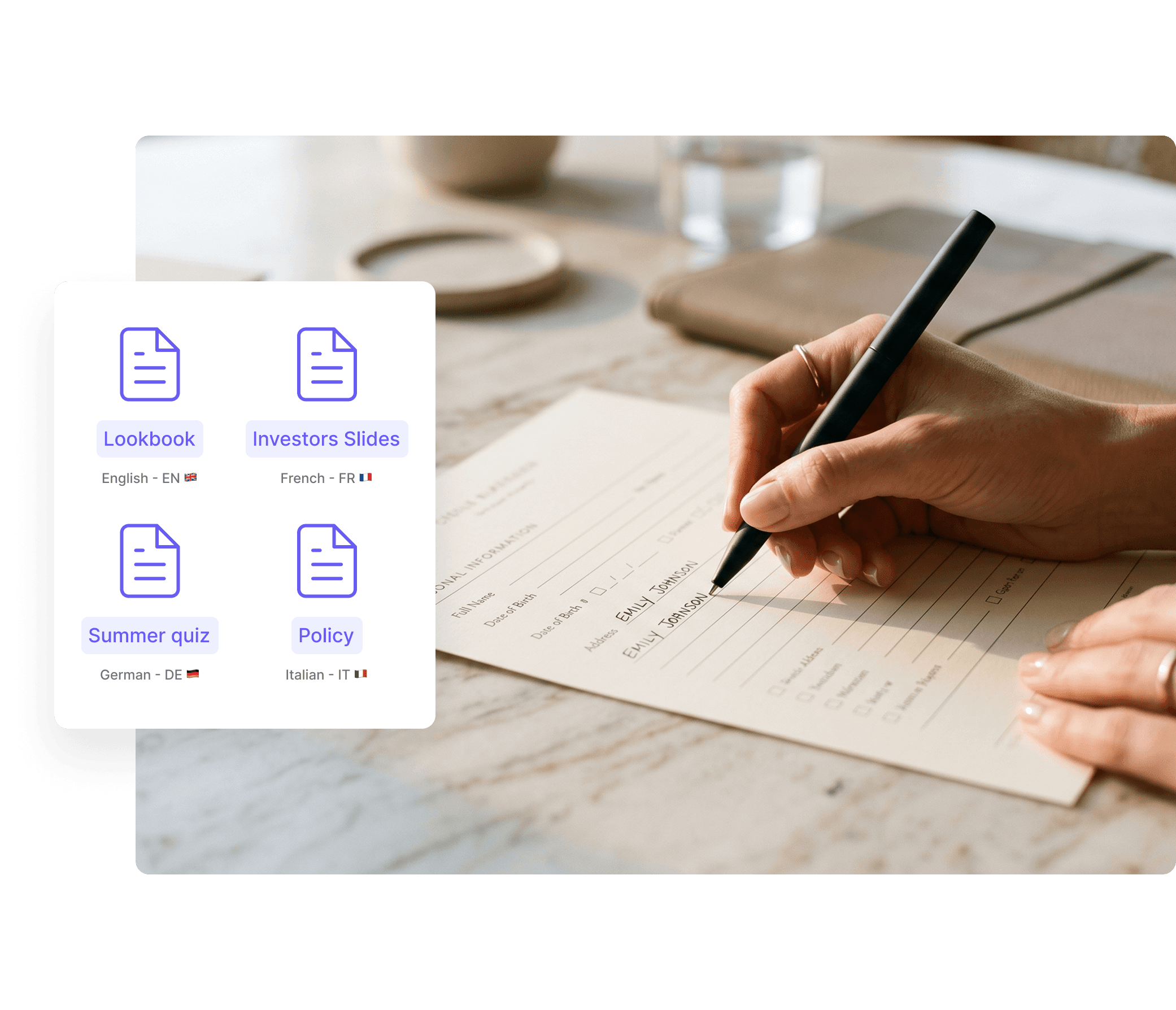 Sunset casts a warm glow over expansive lavender fields in France, with rows leading to a solitary rustic house on the horizon, highlighting the serene rural landscape.