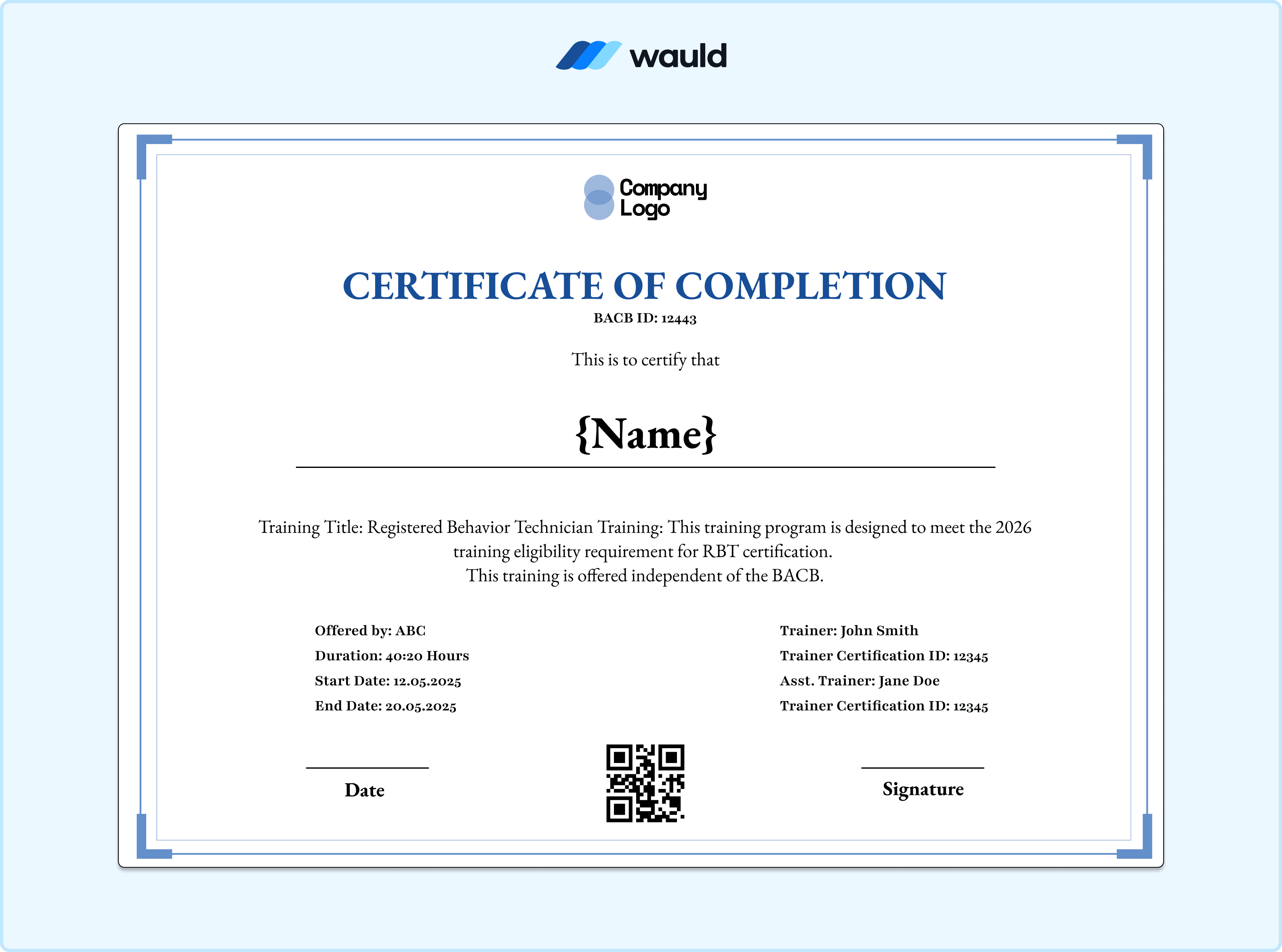 RBT Certificate