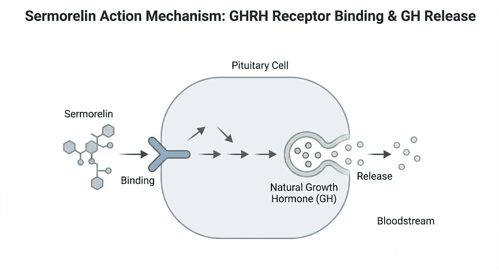 How sermorelin stimulates natural growth hormone production in the pituitary gland
