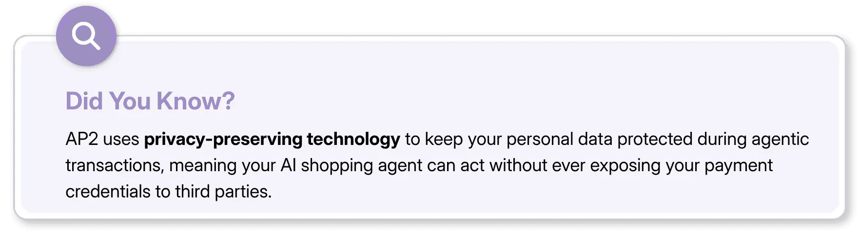 Did you know about AP2 using privacy-preserving technology