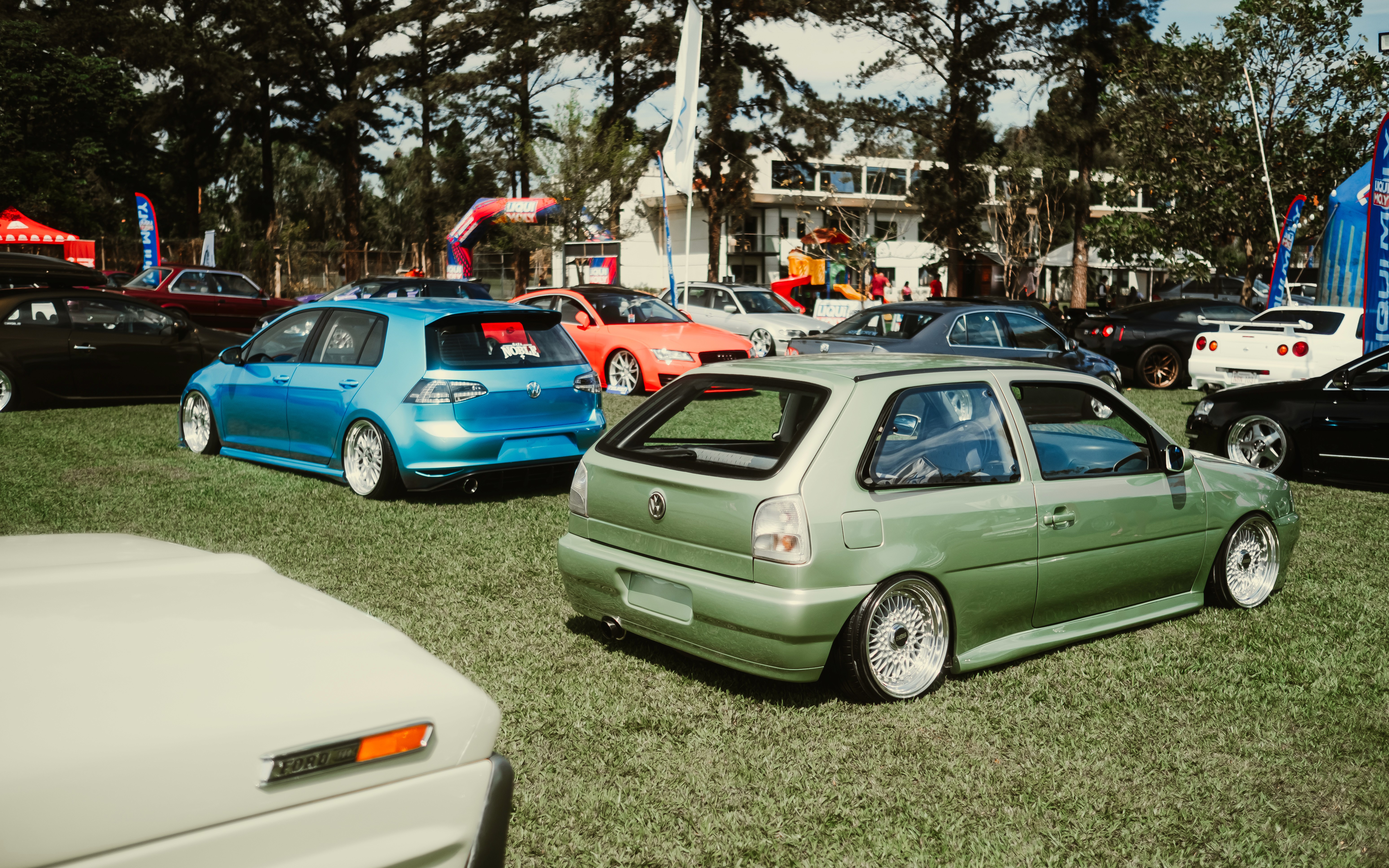 a car in back view