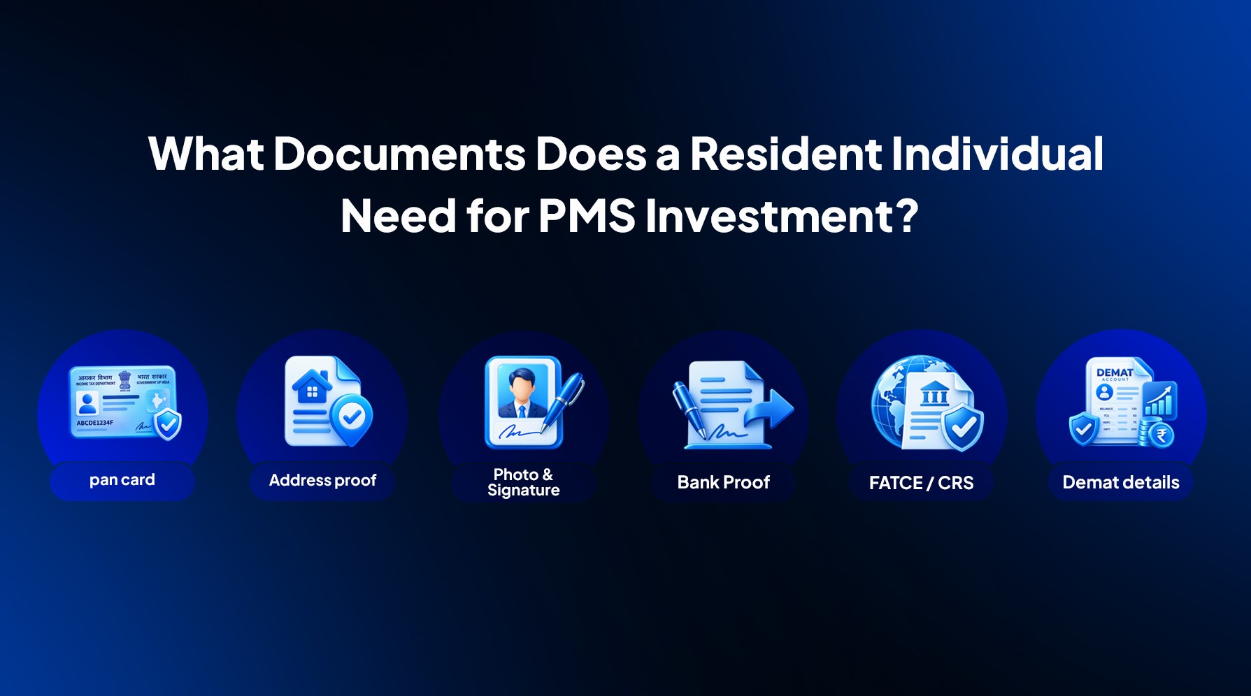 What Documents Does a Resident Individual Need for PMS Investment?